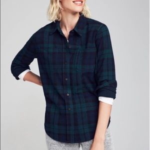 Faherty knit belmar shirt, plaid, small